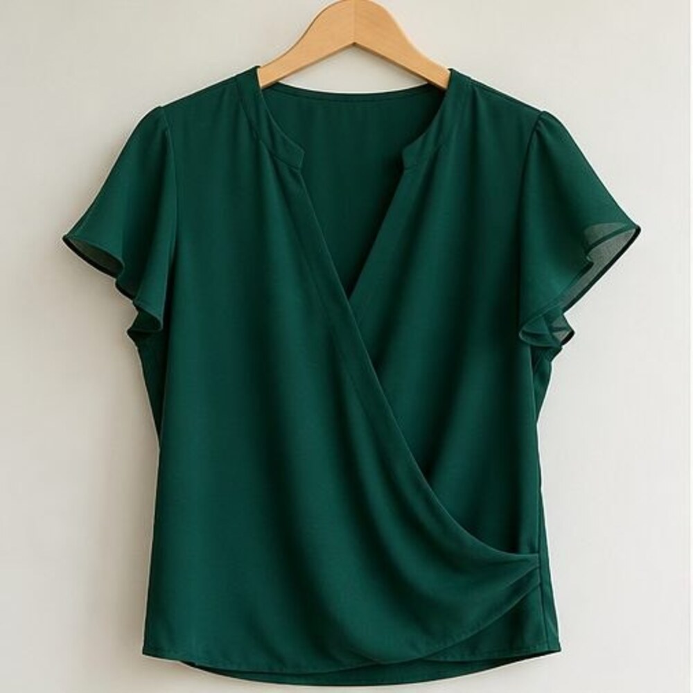 Emerald Ruffle Blouse